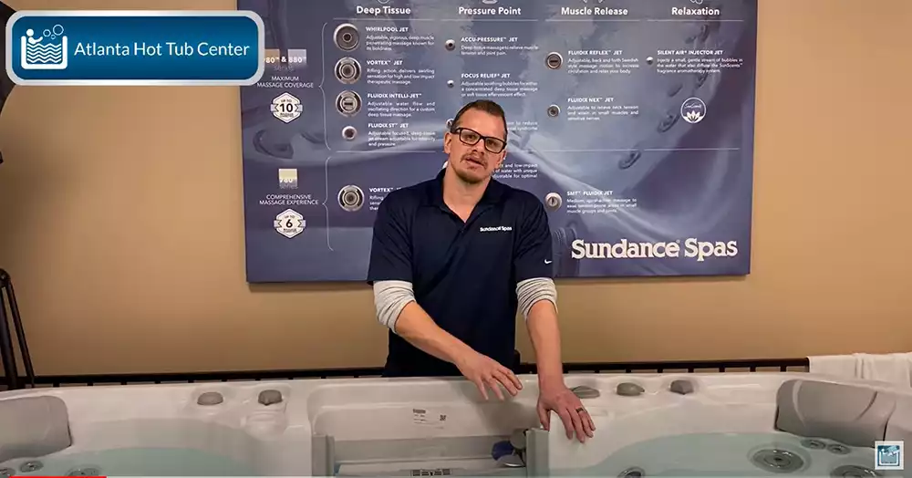 Video Gallery - Atlanta Hot Tub Center automatic water care system working properly - Atlanta Hot Tub Center